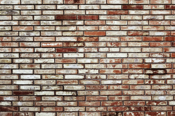 Old red brick wall background