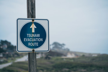 Tsunami Evacuation Route Sign 