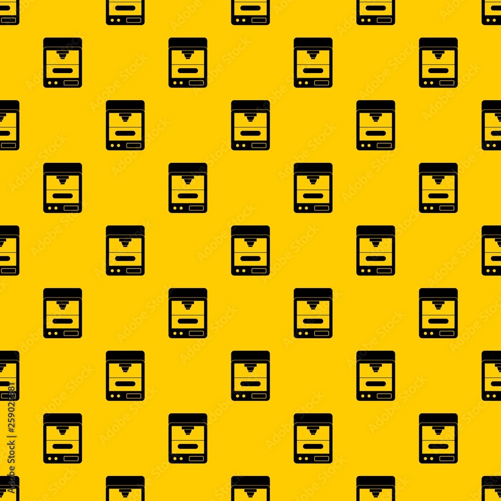 Poster 3d printer pattern seamless vector repeat geometric yellow for any design