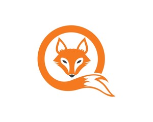 fox logo icon vector template