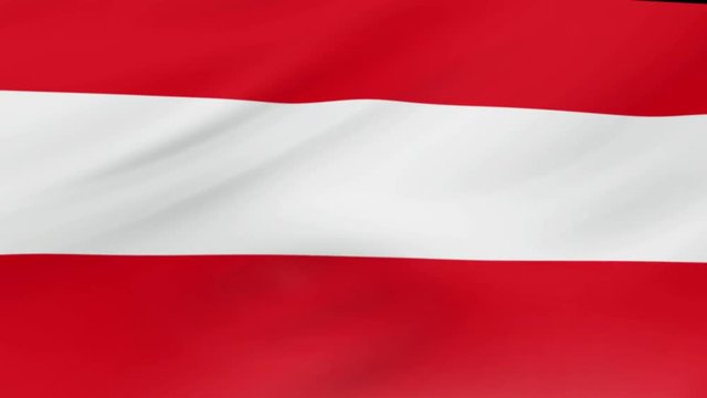 Austria flag waving in wind video footage  Realistic Austria Flag background. Austria Flag Looping Closeup