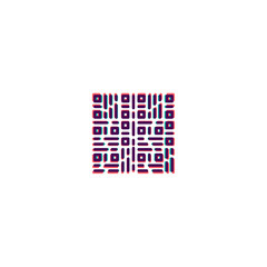 QR code icon design. Shopping icon vector design