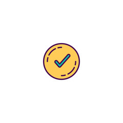 Checked icon design. Shopping icon vector design