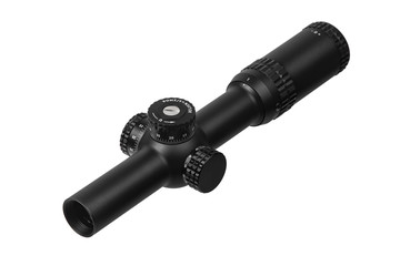 black optical sniper scope isolated on white back