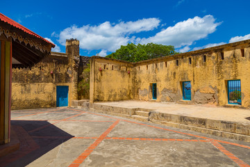 Old abandoned prison on Changuu ( Prison ) Island, Zanzibar, Tanzania - obrazy, fototapety, plakaty