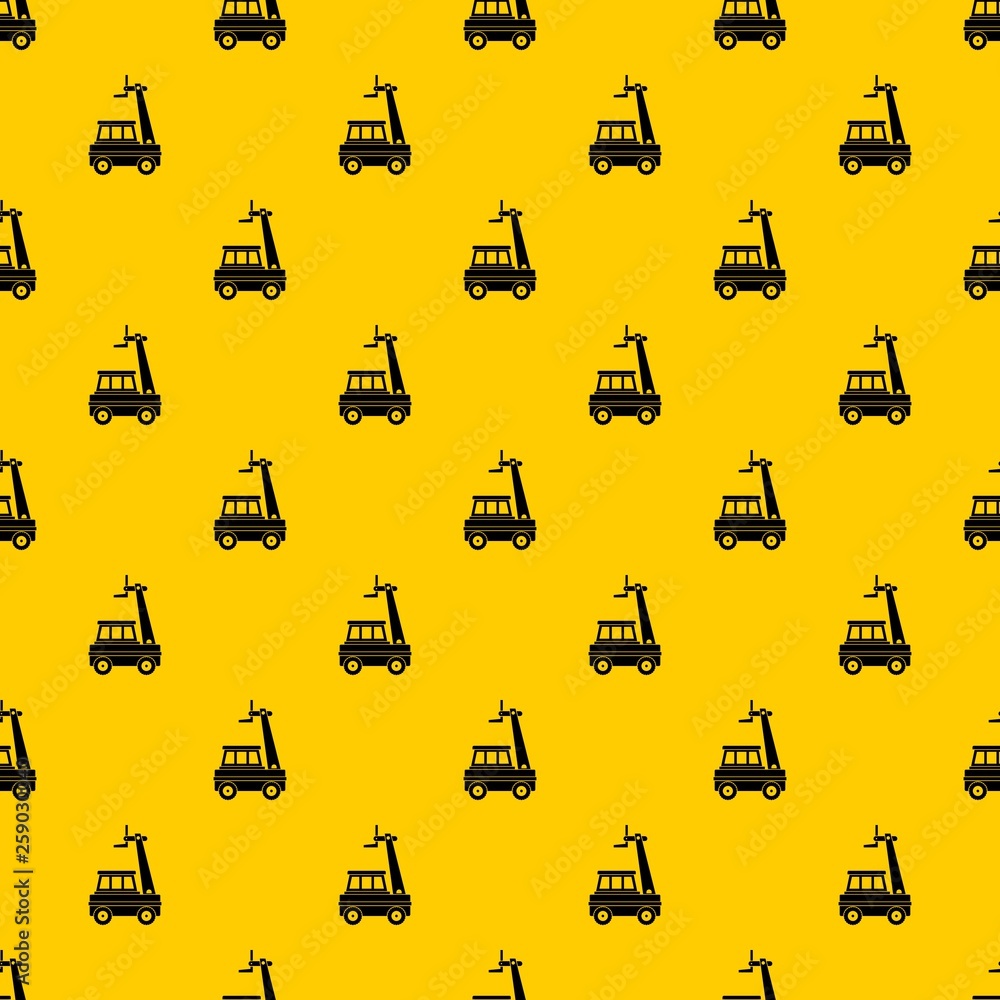Poster cherry picker pattern seamless vector repeat geometric yellow for any design