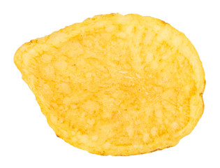 One potato chips isolated on a white background