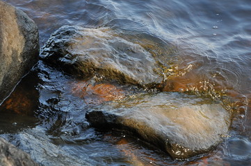 water on the rocks
