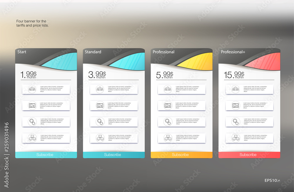 Poster abstract poster with tariff. web banner template. vector concept. presentation template. vector holi