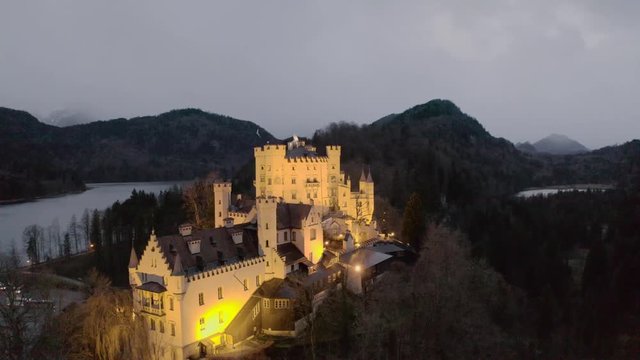 Aerial View of Hohenschwangau Castle