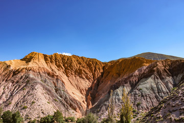 Fototapeta premium View on the rocks and the mountains of Purmamarca