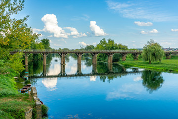 Wooden Bridge to Korana in Karlovac two