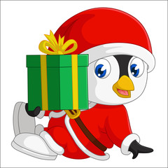 christmas penguin cartoon