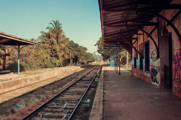 Fototapeta na wymiar Estação de trem em Vinhedo