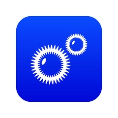 Mildew virus icon blue vector isolated on white background