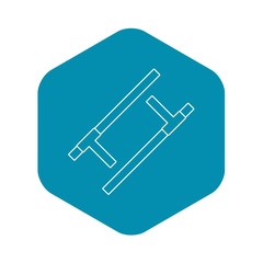 Tonfa weapon icon. Outline illustration of tonfa weapon vector icon for web