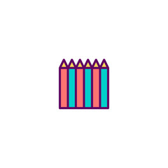 Pencil icon design. Stationery icon vector design