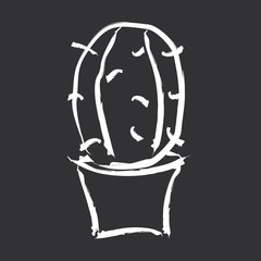 Vector illustration of cartoon cactus