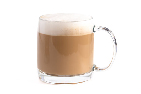 Latte Coffee on a White Background