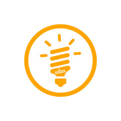 idea, bulb, light, energy bulb, head, thinking, creative business idea orange color icon