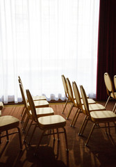 Open space lecture with chairs