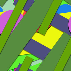 Flat material design - Creative vector trend seamless