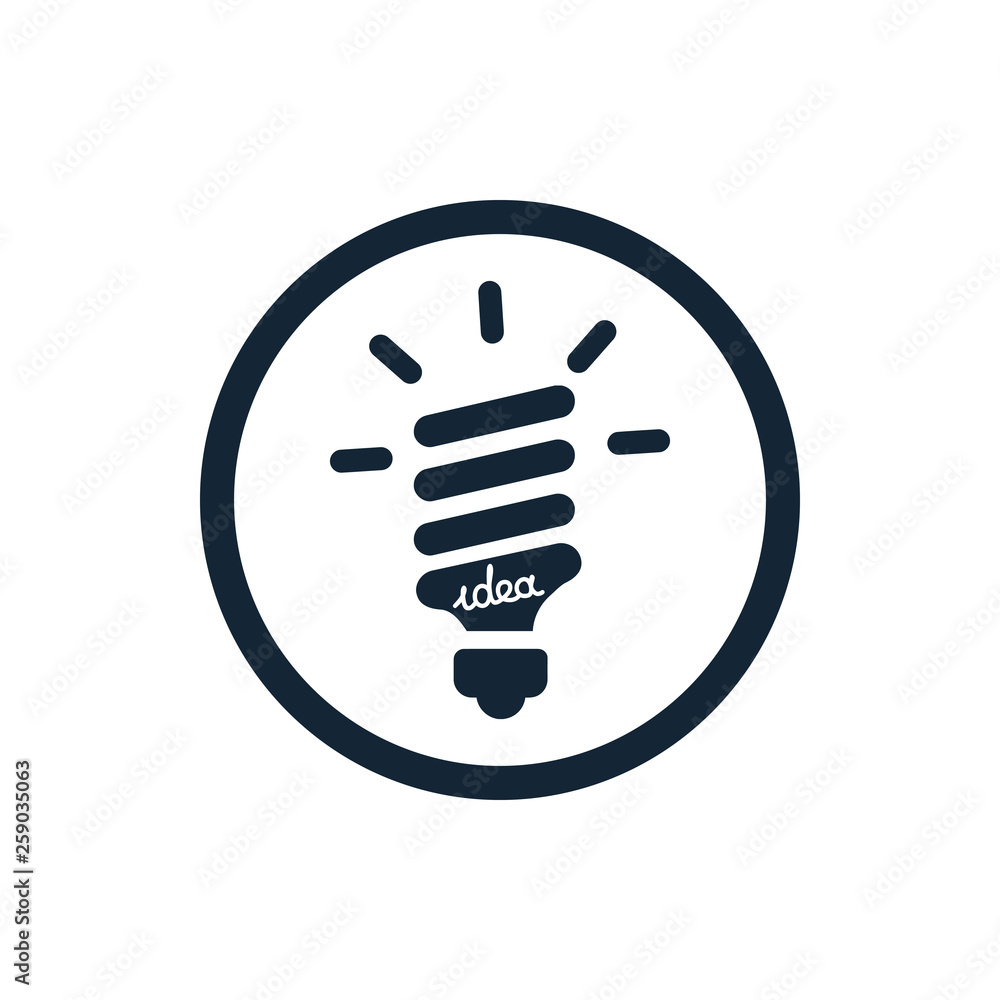 Poster idea, bulb, light, energy bulb, head, thinking, creative business idea icon