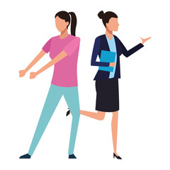 Coworkers teamwork cartoon