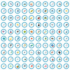 100 partnership icons set in isometric 3d style for any design vector illustration