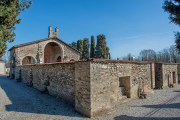 Fototapeta na wymiar basilica of Santa Giulia of Bonate Sotto
