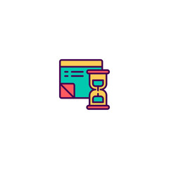 Obraz premium Modern and minimalist icon design. Management icon vector design