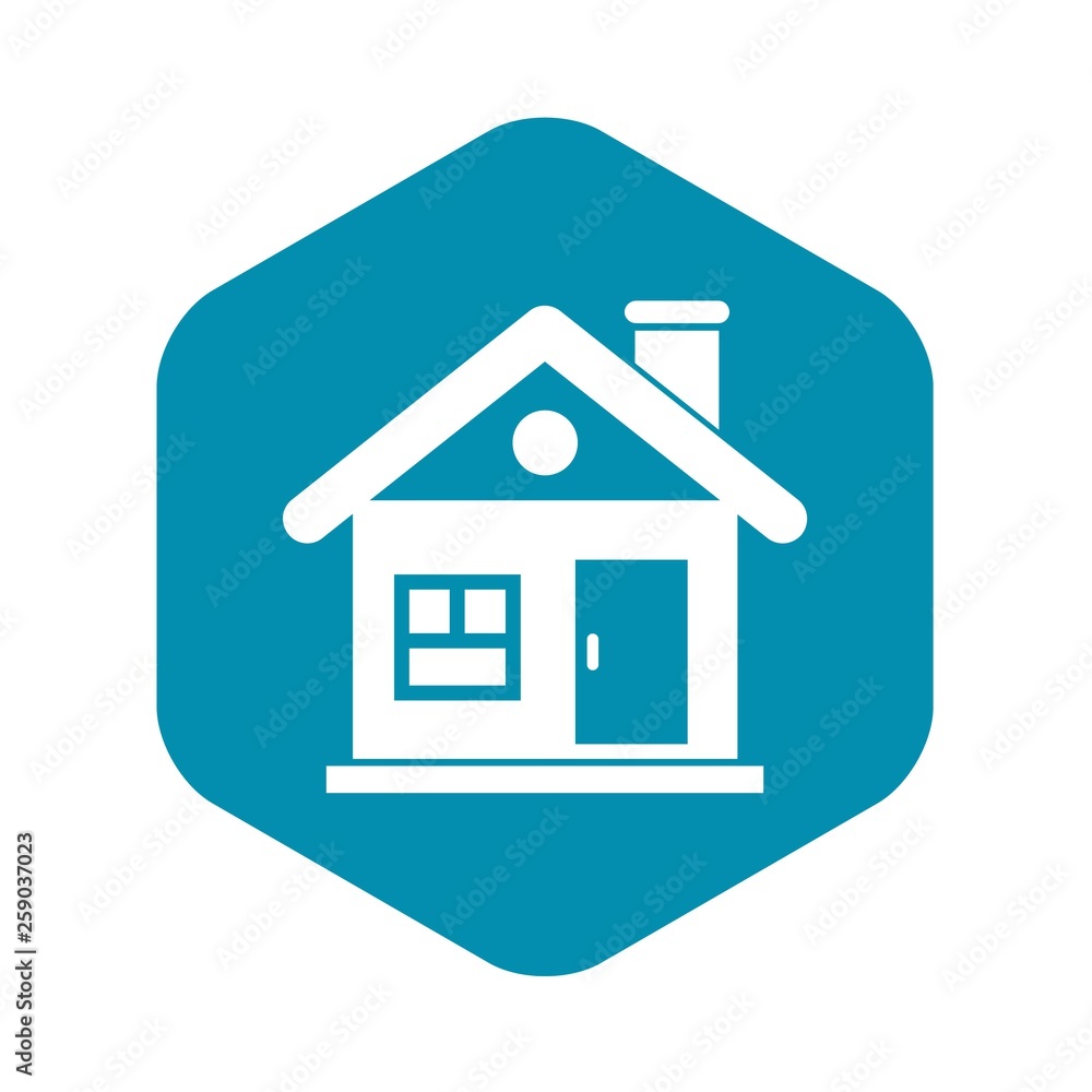 Poster house icon in simple style isolated on white background. building symbol
