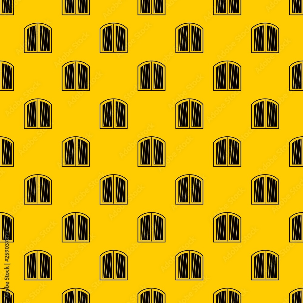 Aufkleber white window arched frame pattern seamless vector repeat geometric yellow for any design