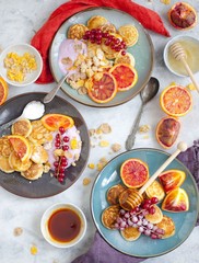 Dutch mini pancakes called poffertjes
