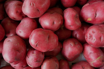 Close-up of Red Potatoes at the Farmers Market