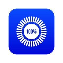 Sign 100 download icon digital blue for any design isolated on white vector illustration