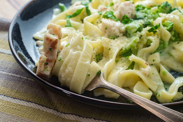 Fettuccine Alfredo Grilled Chicken