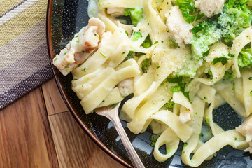 Fettuccine Alfredo Grilled Chicken