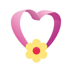 love romantic heart flower