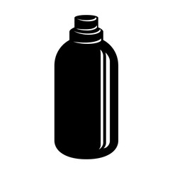 Bottle of medicine with cap simple style icon.
