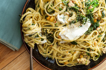 Linguine Chickpeas Ricotta Cheese