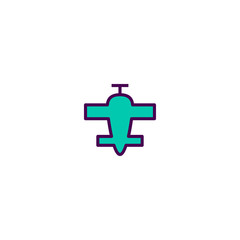 Aeroplane icon design. Transportation icon vector design