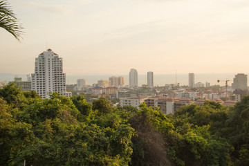Fototapeta na wymiar Beautiful view of the panorama of Pattaya, Thailand
