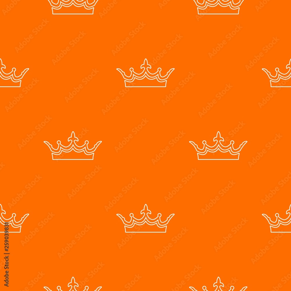 Poster medieval crown pattern vector orange for any web design best