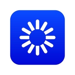 Sign download icon digital blue for any design isolated on white vector illustration