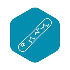 Snowboard icon in simple style isolated on white background. Sport symbol