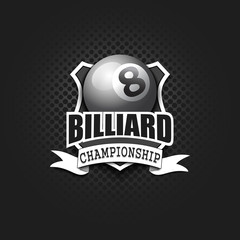 Billiard logo template design