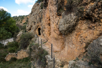 Roman aqueduct between Albarracin and Gea (Cella), province of Teruel, Aragon, Spain