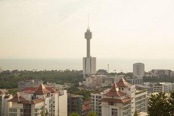 Obraz premium Beautiful view of the panorama of Pattaya, Thailand