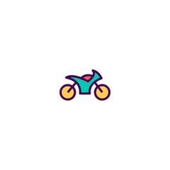 Fototapeta na wymiar Motorcycle icon design. Transportation icon vector design